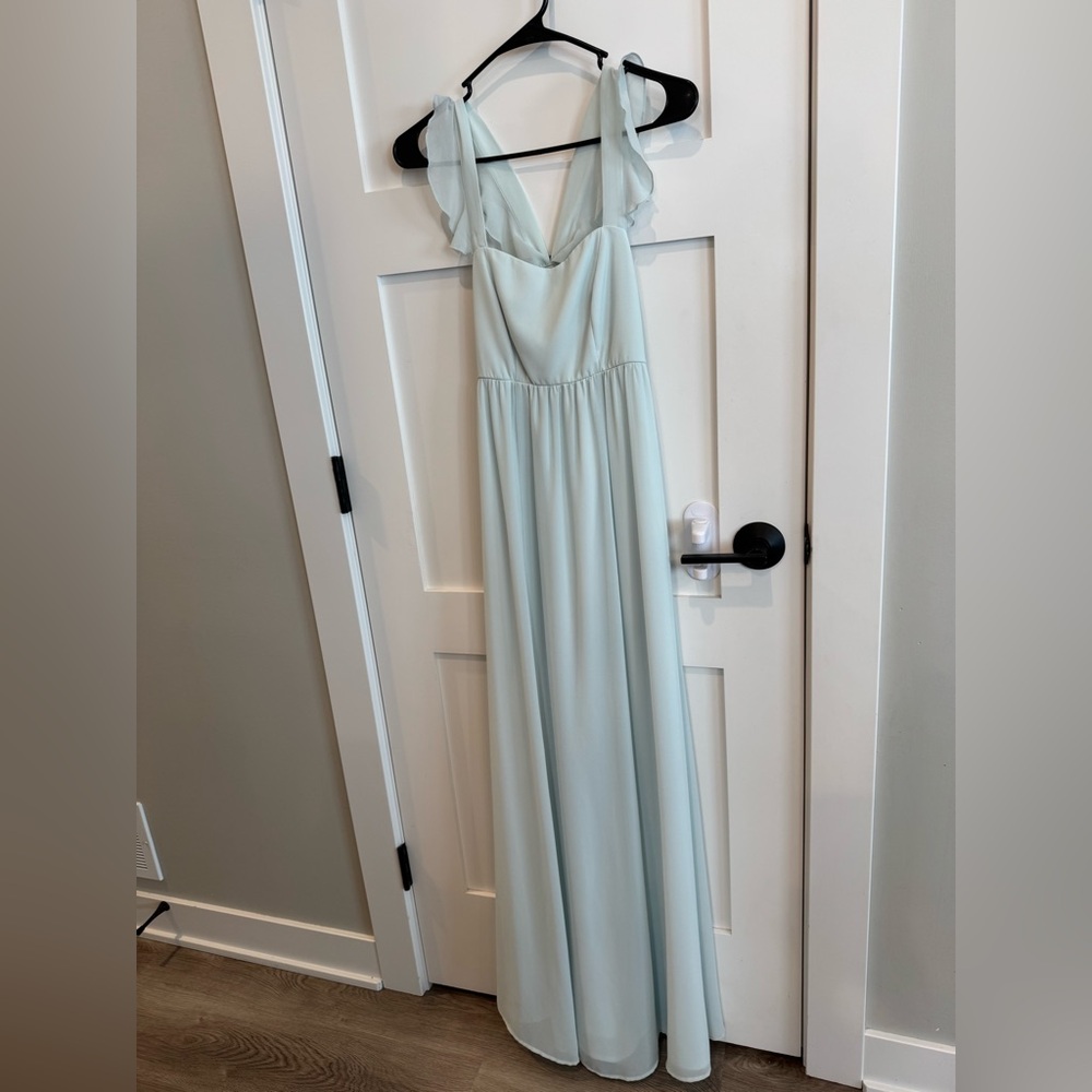 Show Me Your MuMu Soft Blue Maxi Dress
